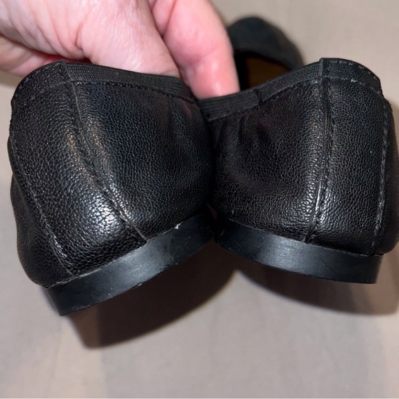 Frye Carson Gore Black Leather Ballet Flats Sz 7 - Picture 5 of 7